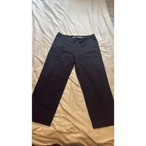 J. Jill Womens Black Straight Leg Pull On Pants Cotton Stretch